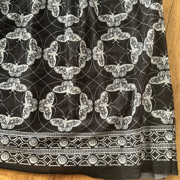 MAX STUDIO💫 Women’s Black Butterfly Printed Strapless Maxi Dress - Picture 4 of 10